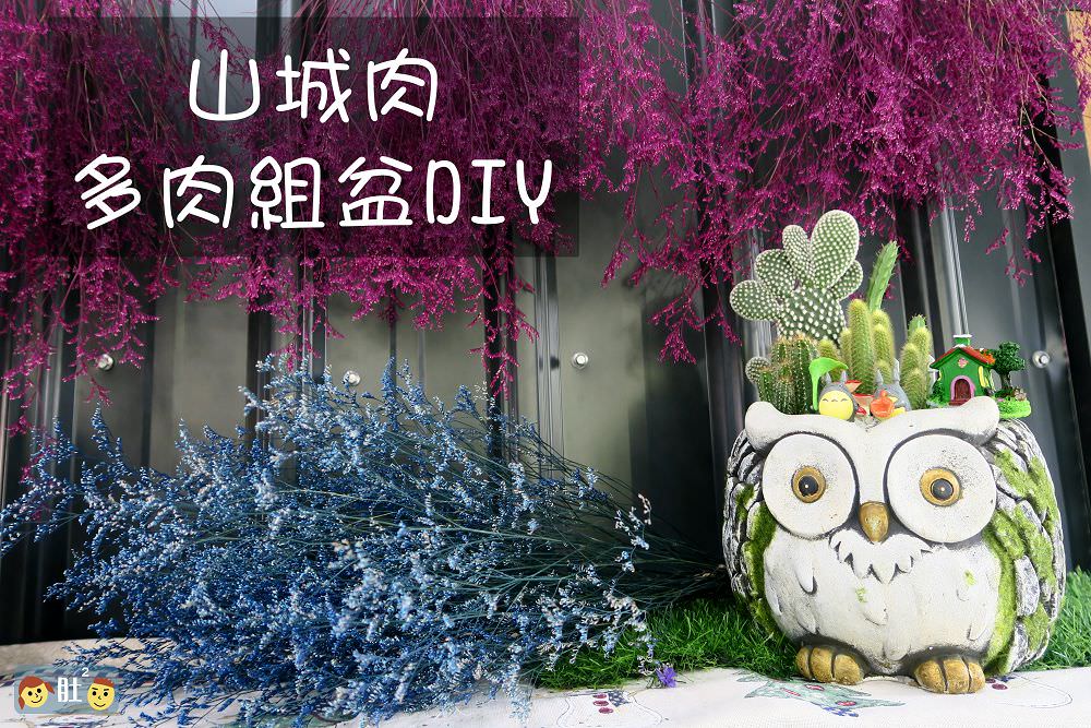埔里景點》山城肉.18度c旁多肉組盆,親子手做DIY,組一盆美肉帶回家!!